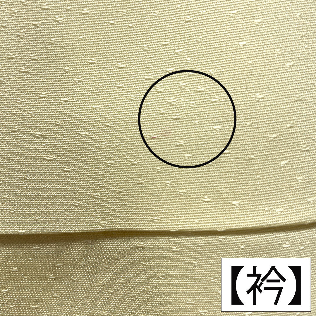 訪問着 正絹 袷 身丈156.5cm 裄丈63cm 淡黄色(たんこうしょく) 京友禅 草花模様 Aランク 黄系 1112005393323