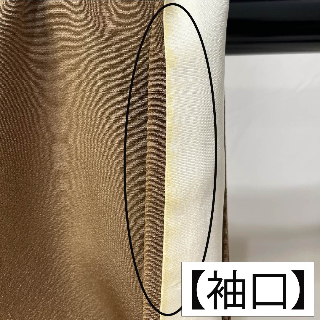 色留袖 正絹 Bランク 身丈158cm 裄丈66cm 袷 光悦茶色(こうえつちゃいろ) 京友禅 童 松竹梅 三つ紋 揚羽蝶 比翼付き 三つ紋 茶系 1111002174314