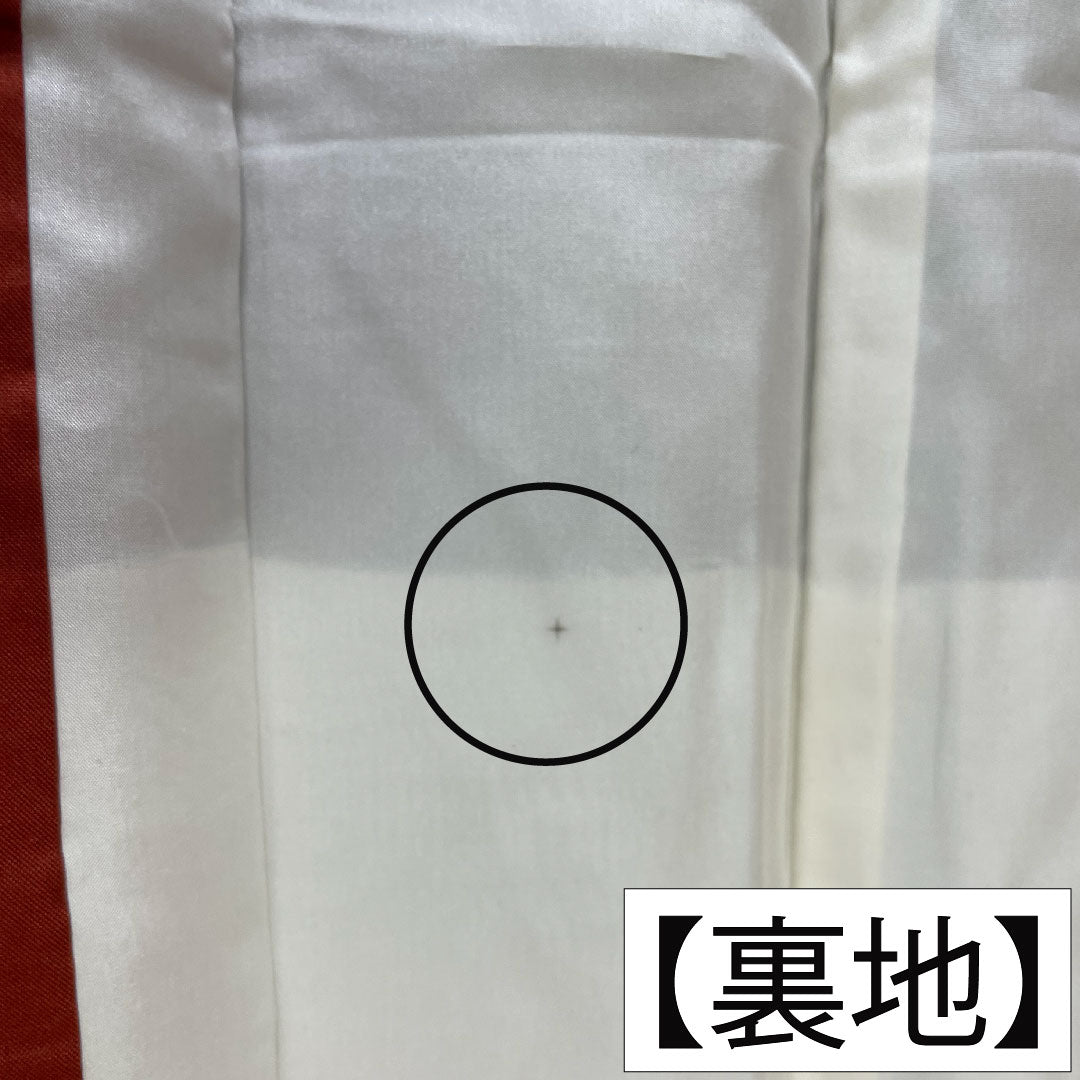 紬 正絹 身丈158cm 裄丈62.5cm 七宝 Aランク 袷 茶系 1116003543314