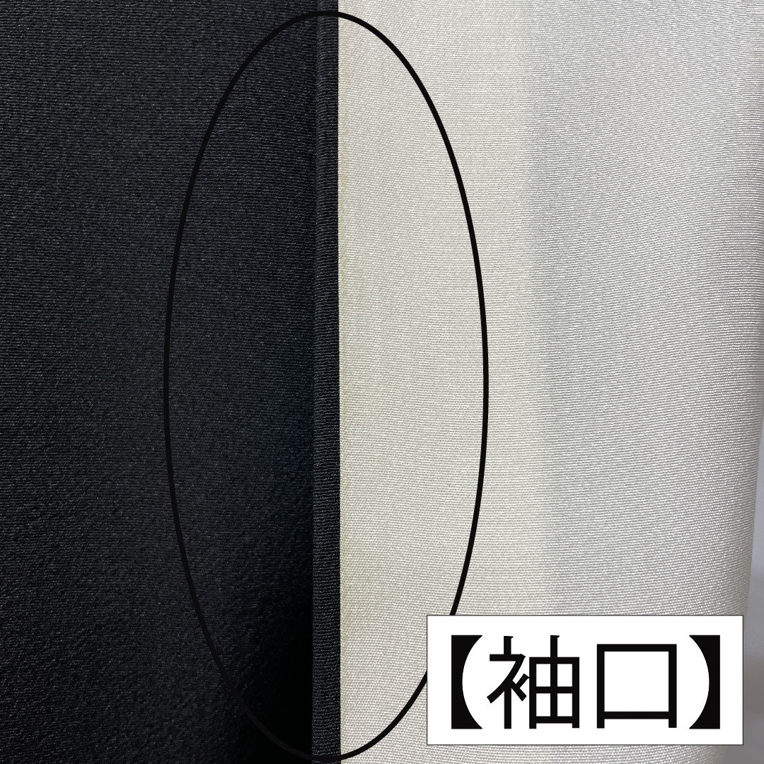 Black formal kimono, pure silk, length 155cm, sleeve length 63.5cm, lined, artist work, Kyoto Yuzen, flower cart, five crests, ivy, B rank, black, 1111001454310