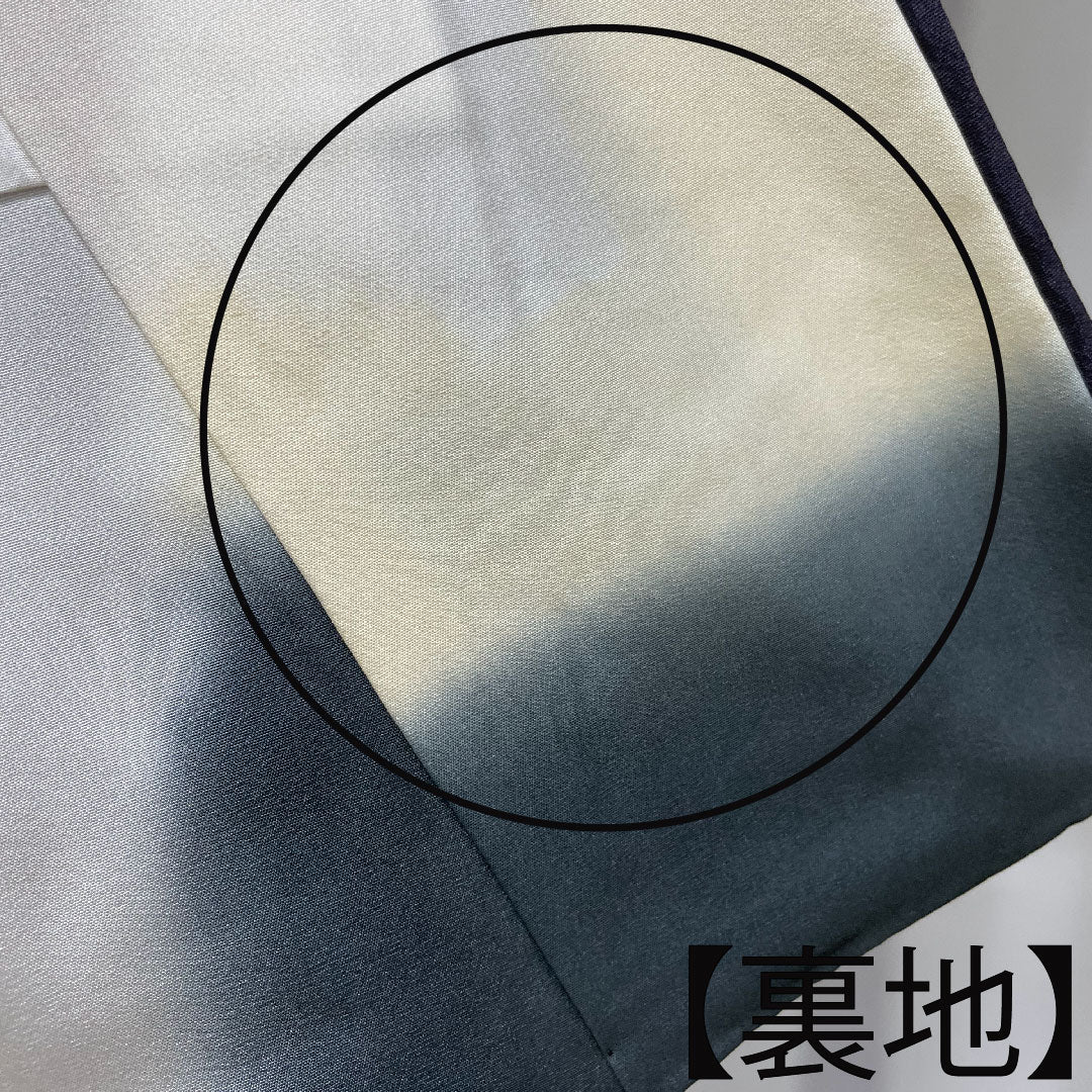 訪問着 正絹 袷 身丈159.5cm 裄丈68.5cm 深滅紫色 洛楽人工房 桜 Aランク 紫系 1112003793320