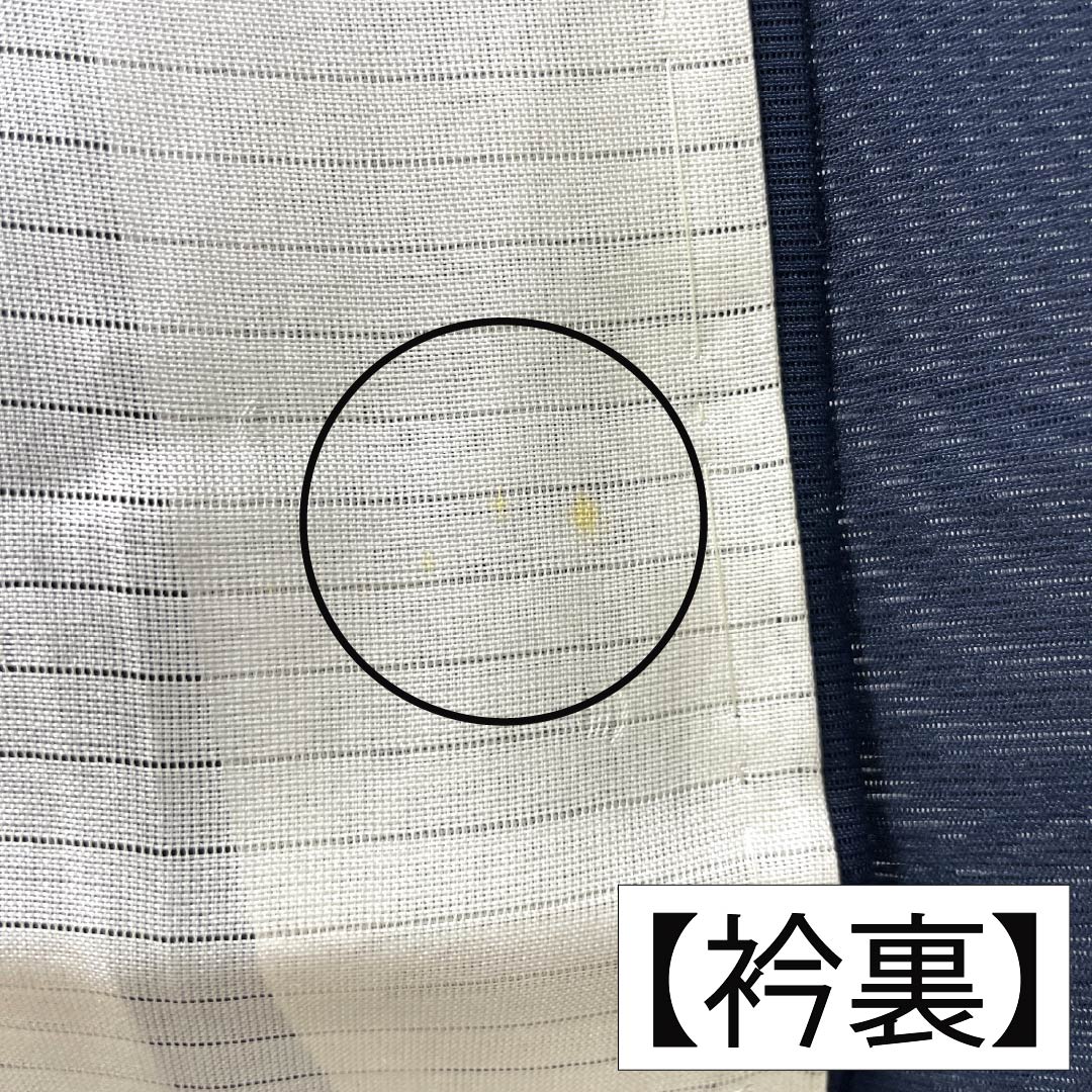 夏物 正絹 色無地 Aランク 身丈159.5cm 裄丈64.5cm 濃紺色(のうこんいろ) 草花模様 紋紗 紗 紺系 1132003723318