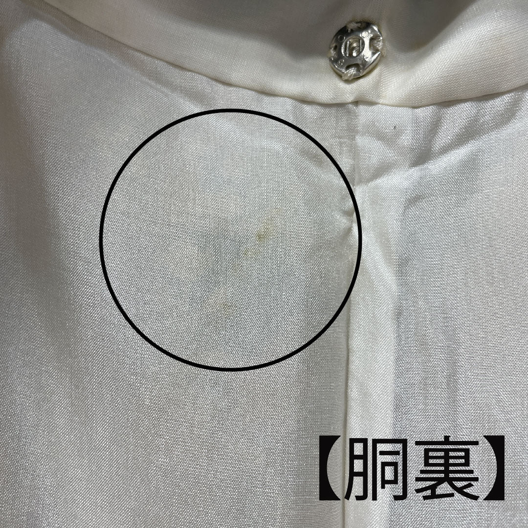 小紋 身丈162cm 裄丈65.5cm 袷 黒木賊色 更紗模様 正絹 Aランク 緑系 1115002703419