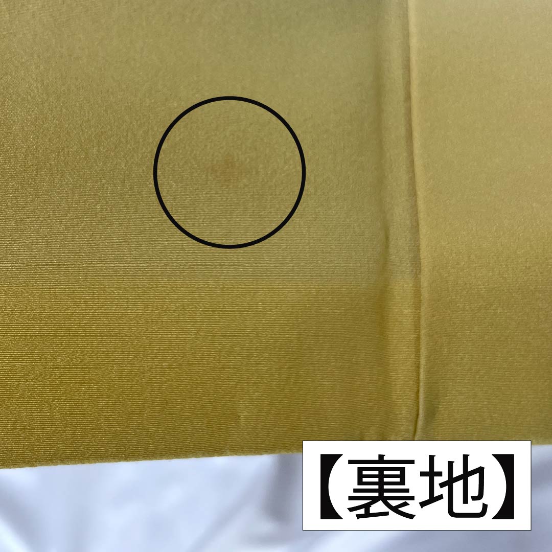 小紋 正絹 Aランク 身丈163.5cm 裄丈64.5cm 袷 金茶色(きんちゃいろ) 京紅型 短冊 紬地 橙系 1115006363426