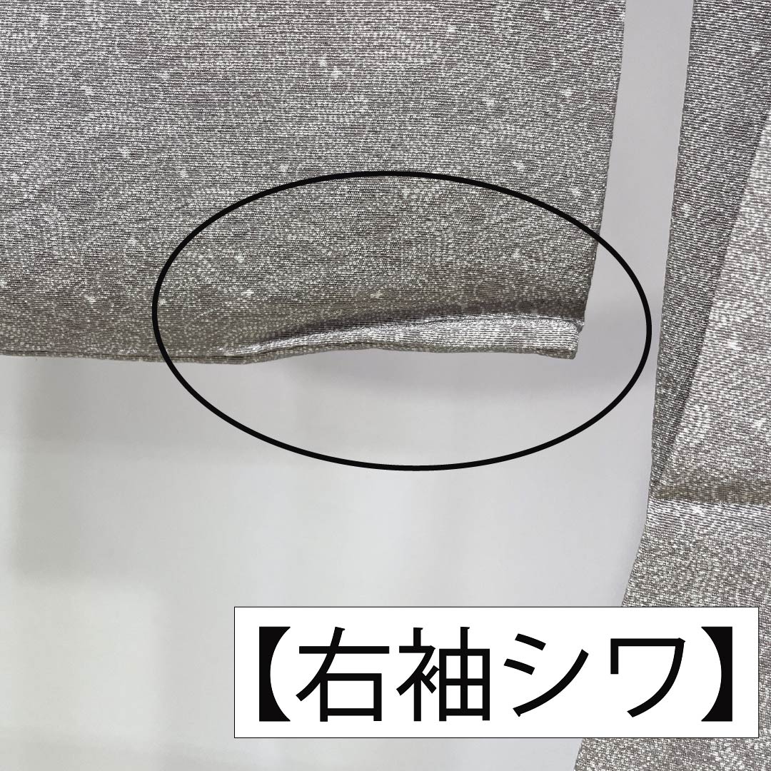 小紋 正絹 Sランク 身丈157.5cm 裄丈66cm 袷 灰桜色(はいざくらいろ) 型染 江戸小紋 二代目金田昇 金田染工 グレー系 1115007482322