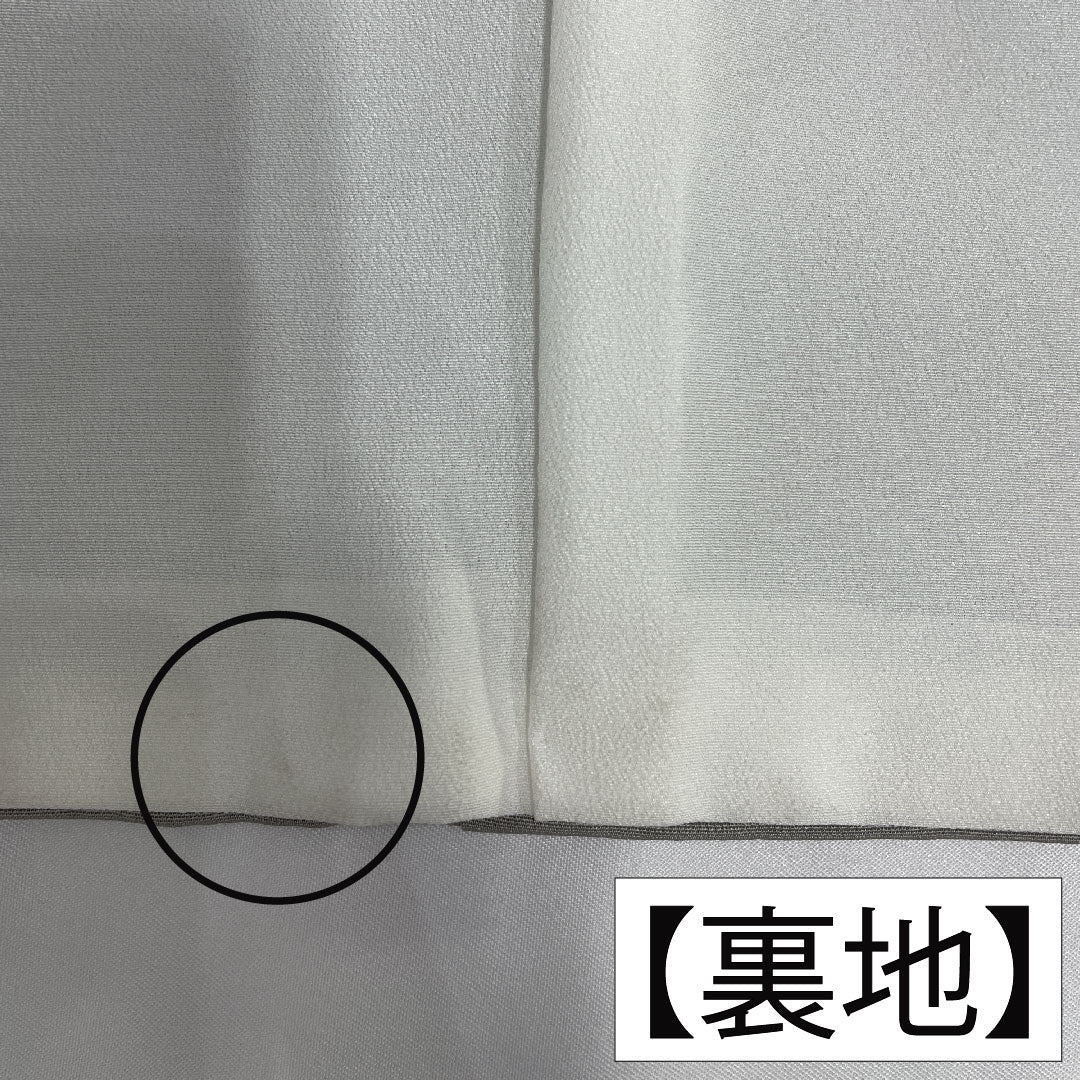 色留袖 正絹 身丈161cm 裄丈63cm 袷 薄鼠色(うすねずいろ) 京友禅 波 帆掛け船 一つ紋 五三桐 クイーンパール加工 Aランク グレー系 1111001433422