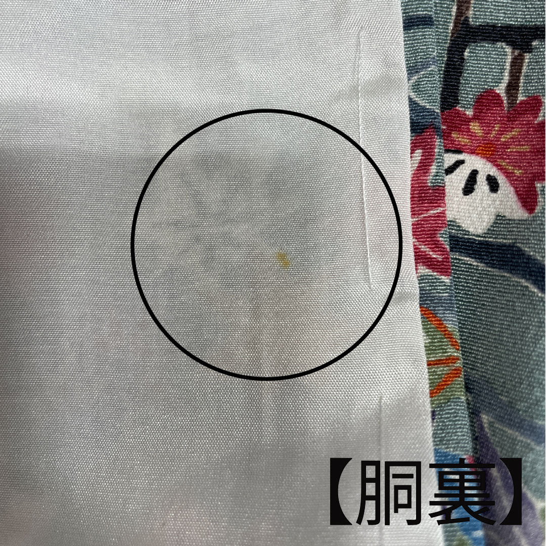 訪問着 袷 身丈155.5cm 裄丈62cm 沈香茶色 型染 茶屋辻 草花模様 正絹 Aランク グレー系 1112001783322