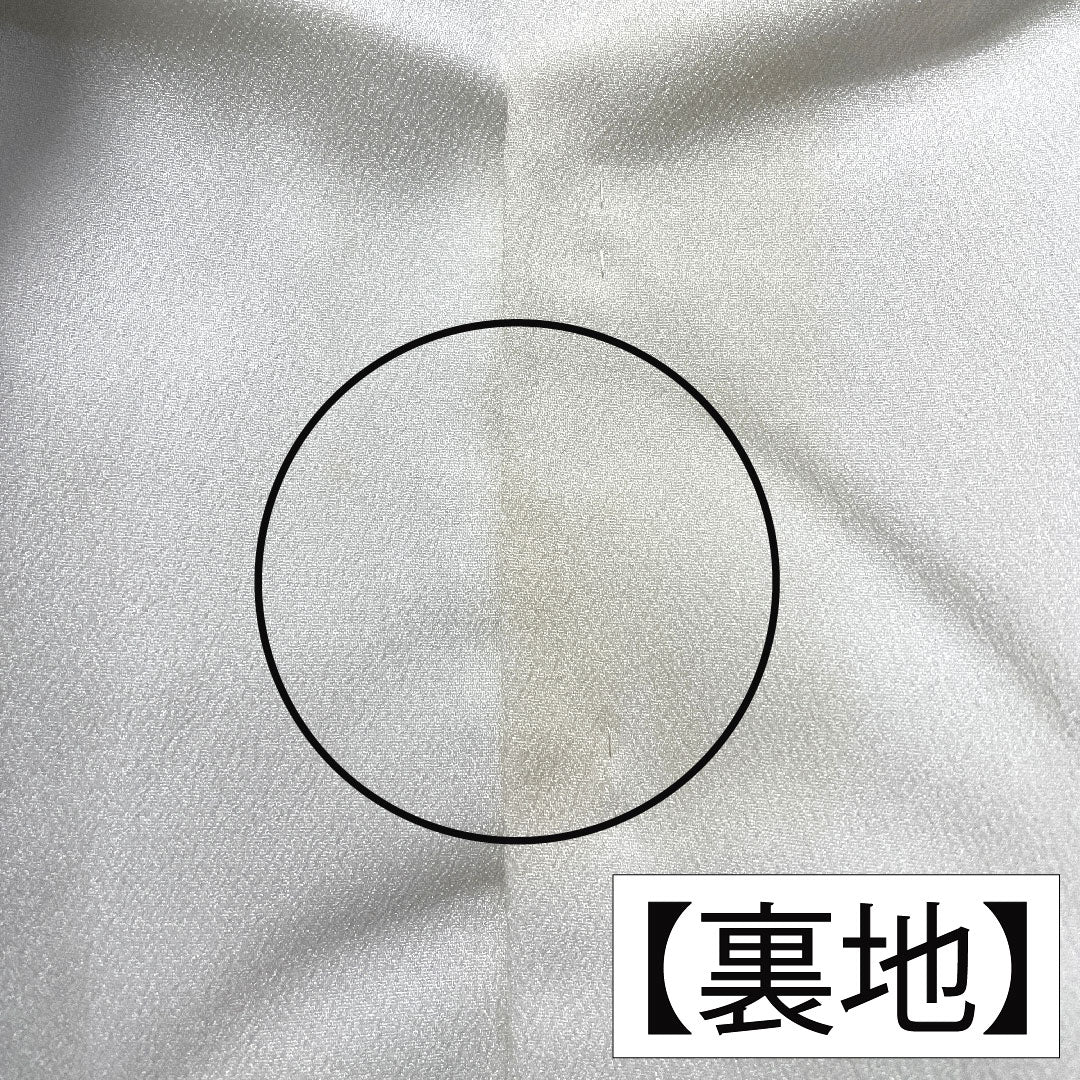 Black formal kimono, pure silk, length 162cm, sleeve length 66cm, lined, Kyoto yuzen, floral pattern, artist's work, five crests, circle with oak leaves, A rank, black, 1111001613410