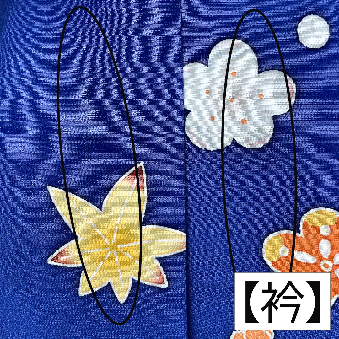 訪問着 正絹 Bランク 袷 身丈158cm 裄丈63.5cm 紺瑠璃色(こんるりいろ) 京紅型 吉祥文様 松竹梅 菖蒲 鳥 青系 1112007284317