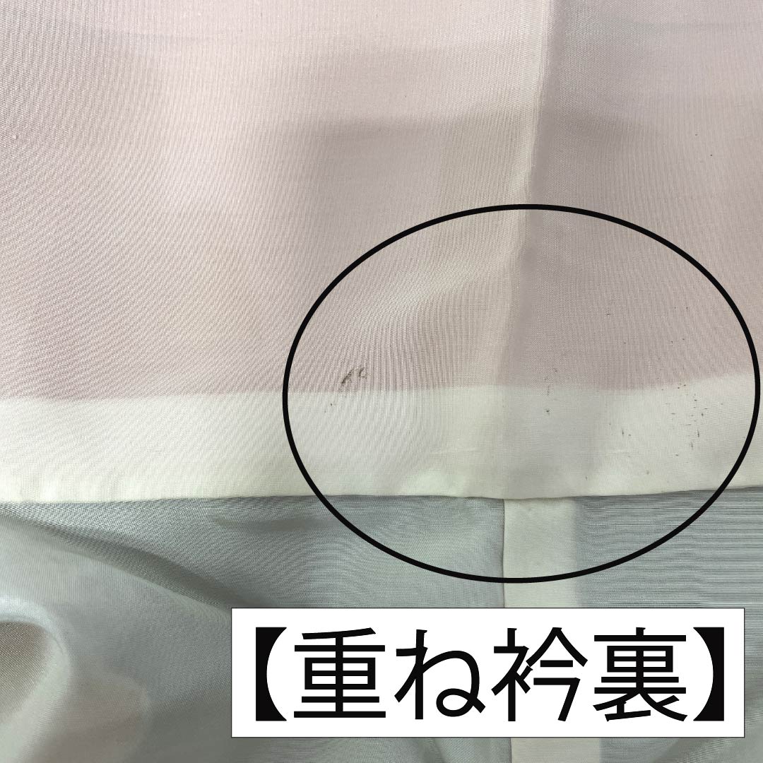 振袖 正絹 Aランク 身丈153cm 裄丈60.5cm 袷 型染 吉祥文様 梅 菊 ちりめん地 重ね衿付き 青系 1113002233217