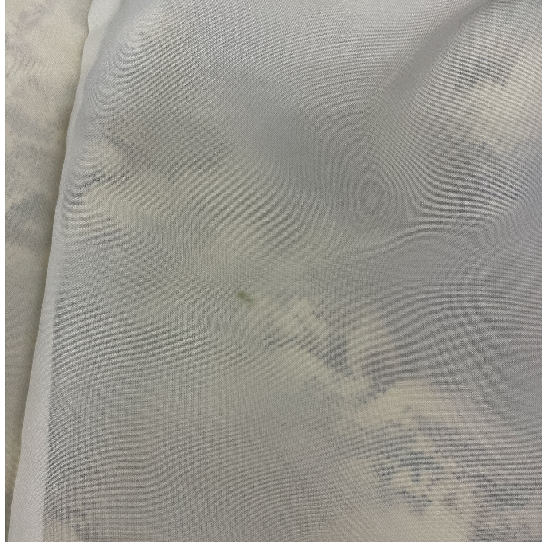 紬 身丈160cm 裄丈63cm あかね大島 風景画 正絹 Aランク 袷 クリーム系 1116000393315