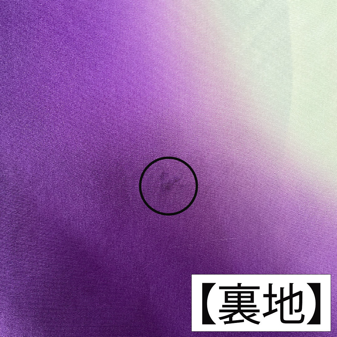 小紋 正絹 身丈163cm 裄丈63.5cm 袷 葡萄紫色(ぶどうむらさきいろ) 総絞り 疋田絞り Aランク 紫系 1115004663420