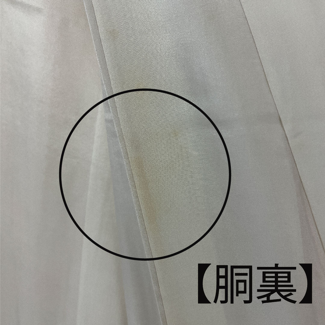 色無地 梅 木瓜 身丈162.5cm 裄丈63.5cm 袷 正絹 Aランク 黄系 1114000393423