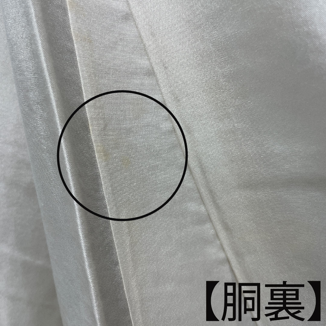 小紋 身丈153.5cm 裄丈62cm 袷 利休色 江戸小紋 作家物 鮫 正絹 Aランク 緑系 1115003443219