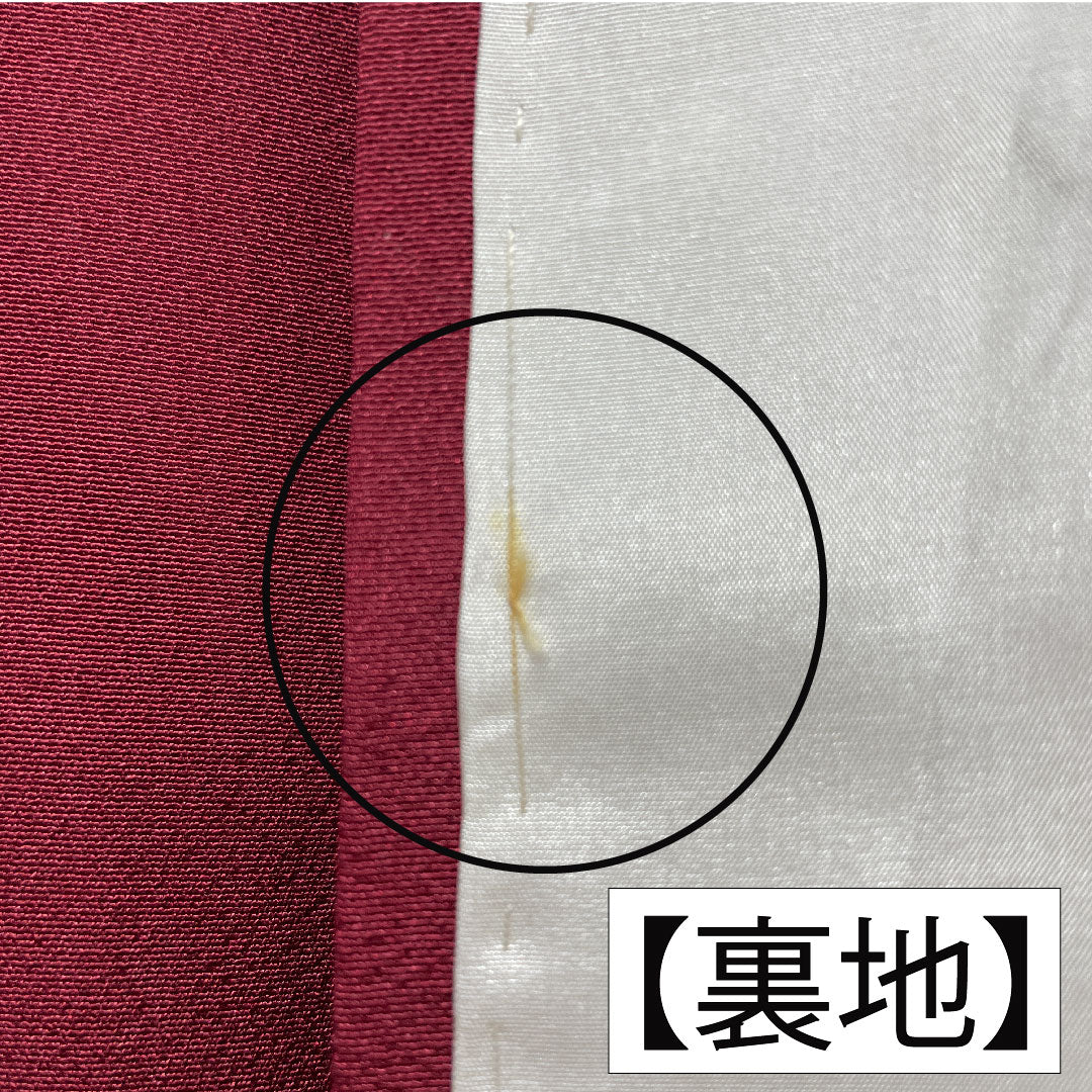 訪問着 正絹 袷 身丈163.5cm 裄丈64.5cm 臙脂色(えんじいろ) 辻ヶ花 Aランク 赤系 1112005823412