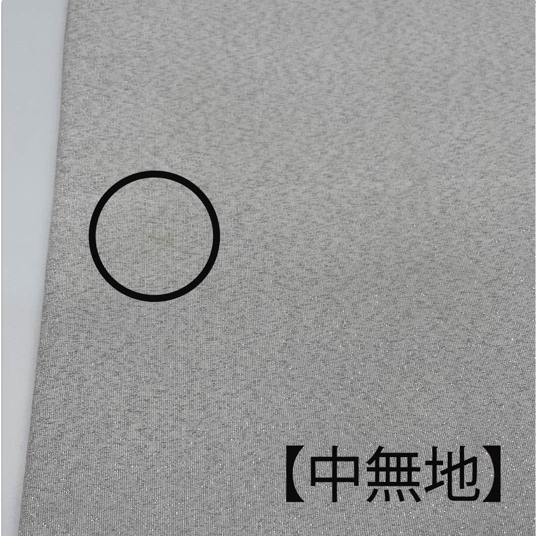 袋帯 銀白色色(ぎんはくしょくいろ) 小花 帯丈446cm 正絹 Bランク 六通 セミフォーマル 銀系 1123007174322