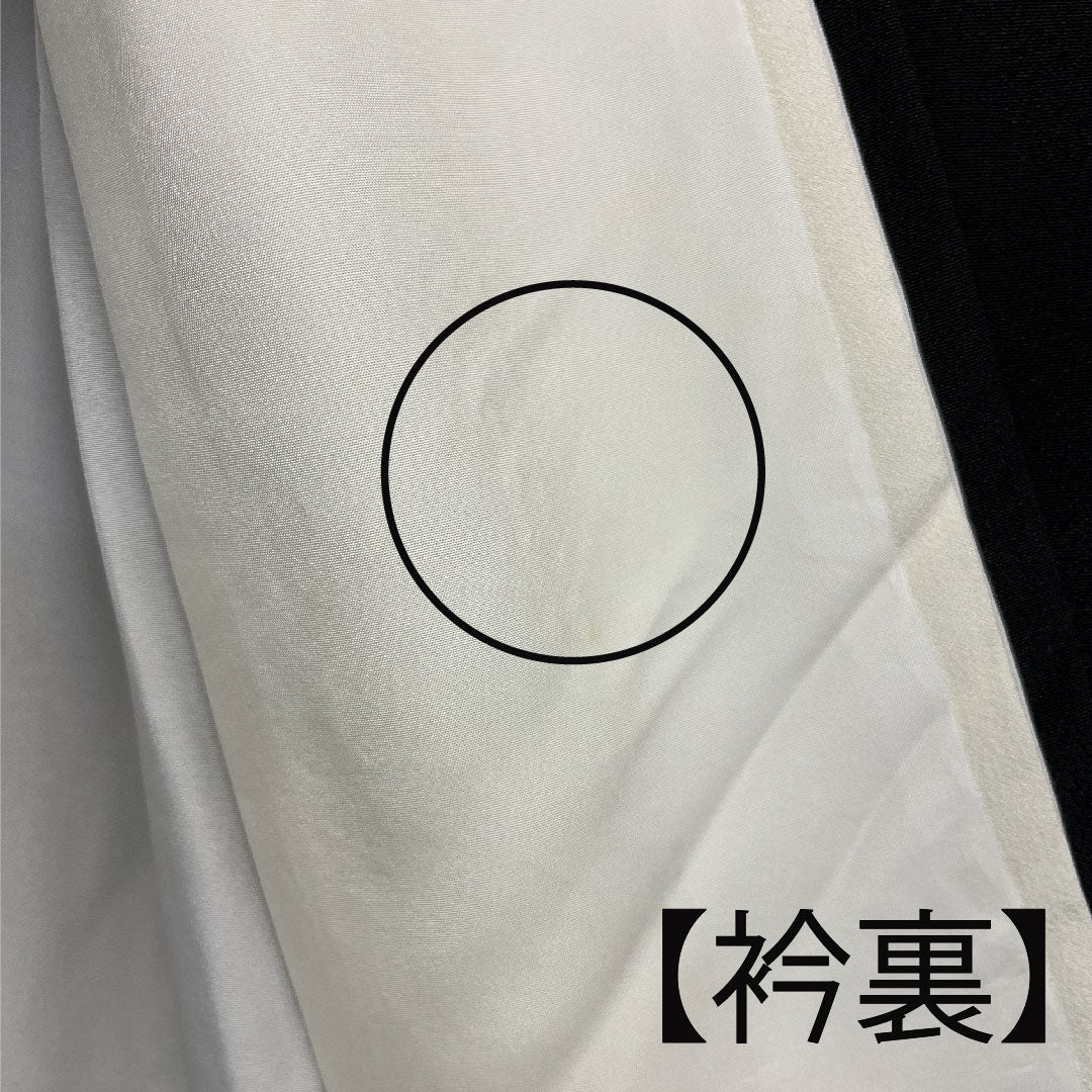 黒留袖 身丈155.5cm 裄丈61.5cm 袷 京友禅 鶴 片喰 正絹 Bランク 五つ紋 黒系 1111000344310