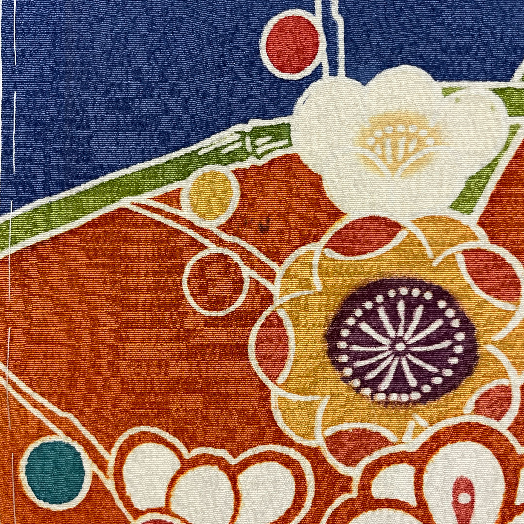 振袖 身丈160cm 裄丈68cm 袷 京紅型 松竹梅 正絹 Aランク 黒系 1113000363410