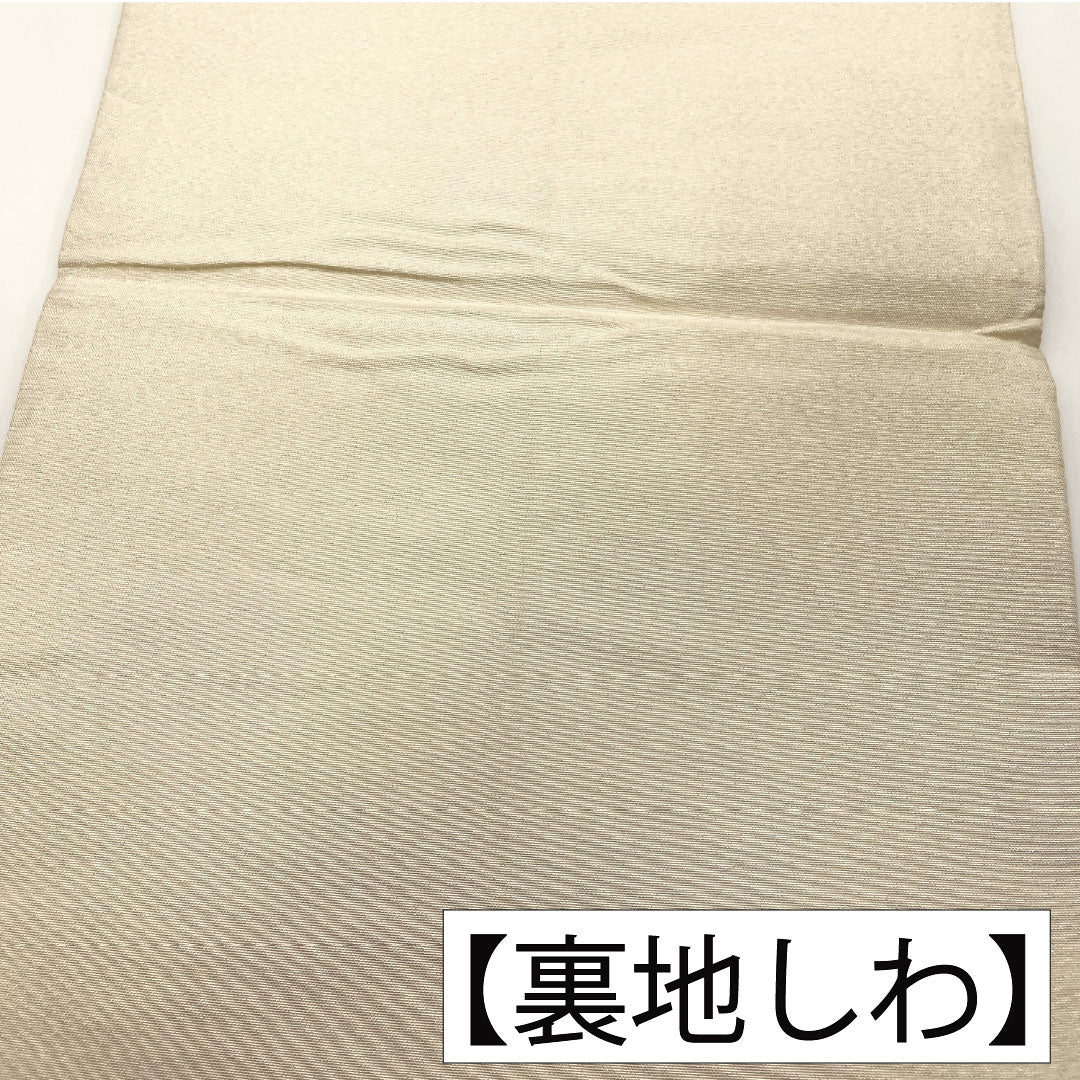 袋帯 正絹 Aランク 西陣織 雲取り 小花 帯丈428cm 六通 フォーマル 銀系 1123017233322