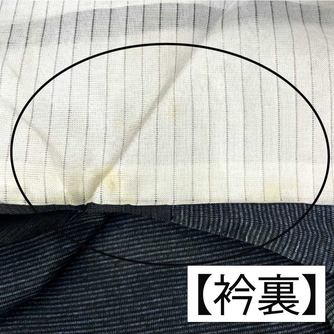 夏物 ポリエステル 付下げ Aランク 身丈153.5cm 裄丈64.5cm 草花模様 洗える着物 絽 黒系 1132005243210