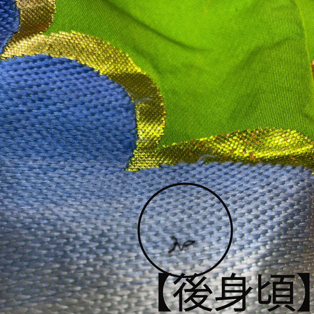 色打掛 正絹 身丈198cm 裄丈66.5cm 龍村謹製 桐箱入り 長襦袢セット 唐織 松 Aランク 袷 緑系 1110000613919