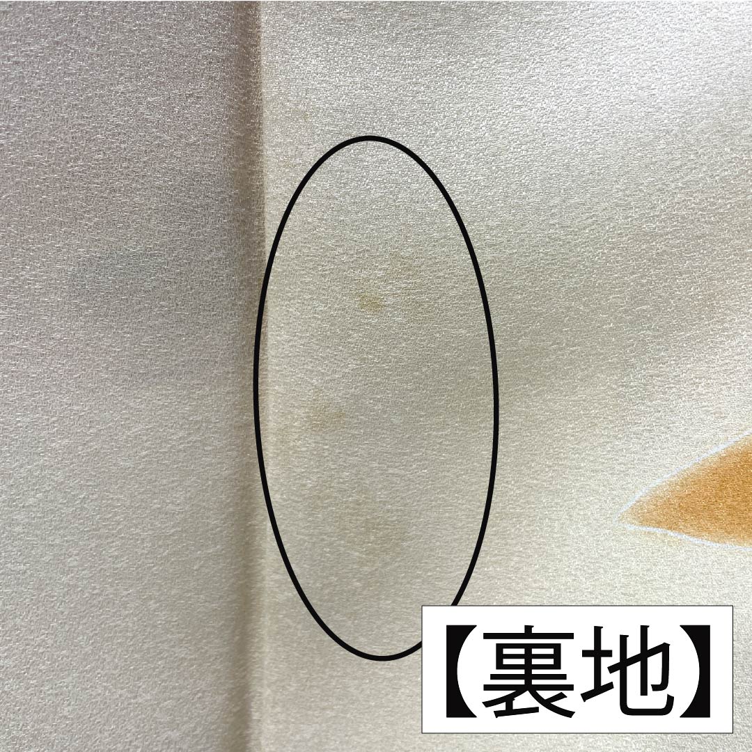 色留袖 正絹 Aランク 身丈160.5cm 裄丈62.5cm 袷 練色(ねりいろ) 三つ紋 五三桐 大丸別誂え 京友禅 金駒刺繡 松 三つ紋 クリーム系 1111001993415