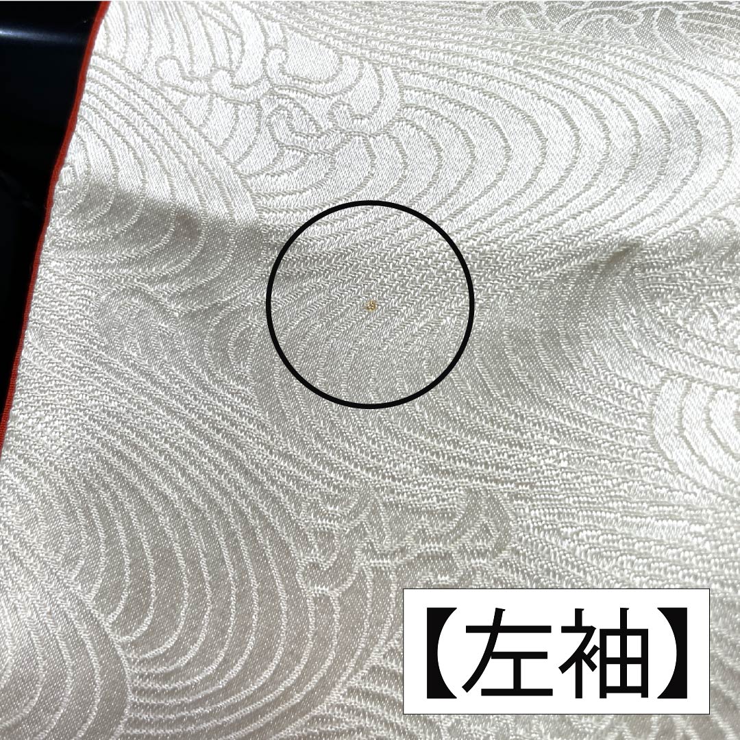 訪問着 正絹 Aランク 袷 身丈164cm 裄丈64.5cm 乳白色(にゅうはくしょく) 京友禅 草花 白系 1112006523411