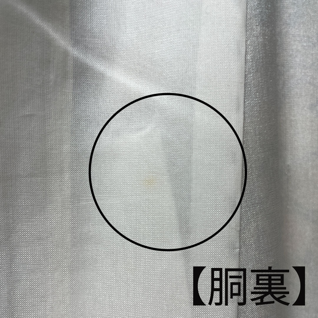 小紋 身丈162cm 裄丈65.5cm 袷 黒木賊色 更紗模様 正絹 Aランク 緑系 1115002703419