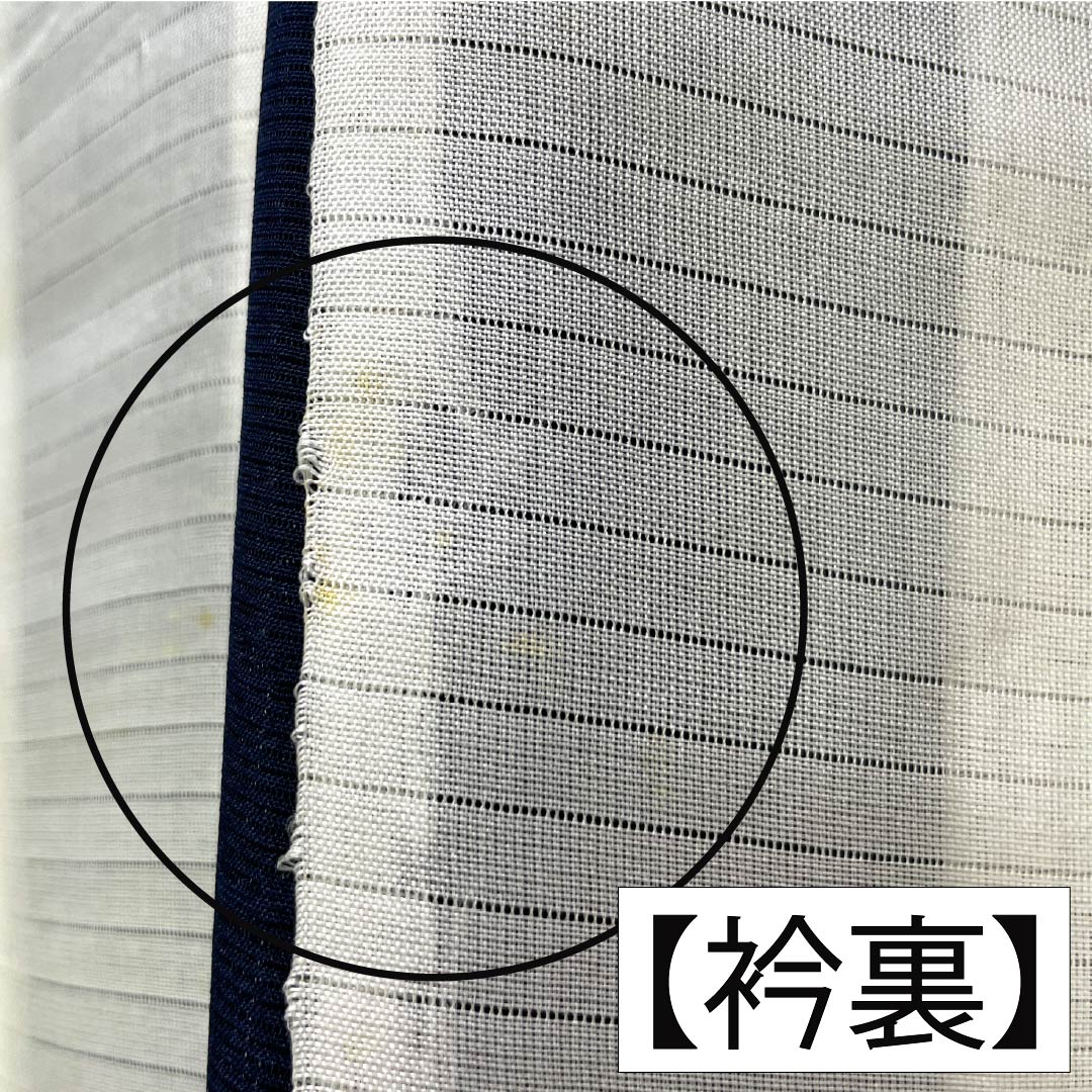 夏物 正絹 色無地 Aランク 身丈159.5cm 裄丈64.5cm 濃紺色(のうこんいろ) 草花模様 紋紗 紗 紺系 1132003723318