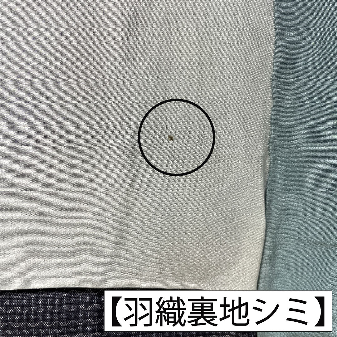Men's Pure Silk A-Rank Kimono, Length 139cm, Sleeve Length 67.5cm, Oshima Tsumugi 100 Tortoiseshell Weave, Lined, Gray, with Basting Threads, Product Number: 1119001793322