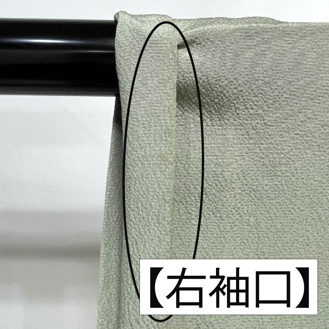 訪問着 正絹 Aランク 袷 身丈163cm 裄丈65.5cm 龍泉青瓷釉色(ロンチュエンチンツーユースーいろ) 京友禅 一つ紋 丸に梅鉢 縫い紋 辻ヶ花 緑系 1112006413419