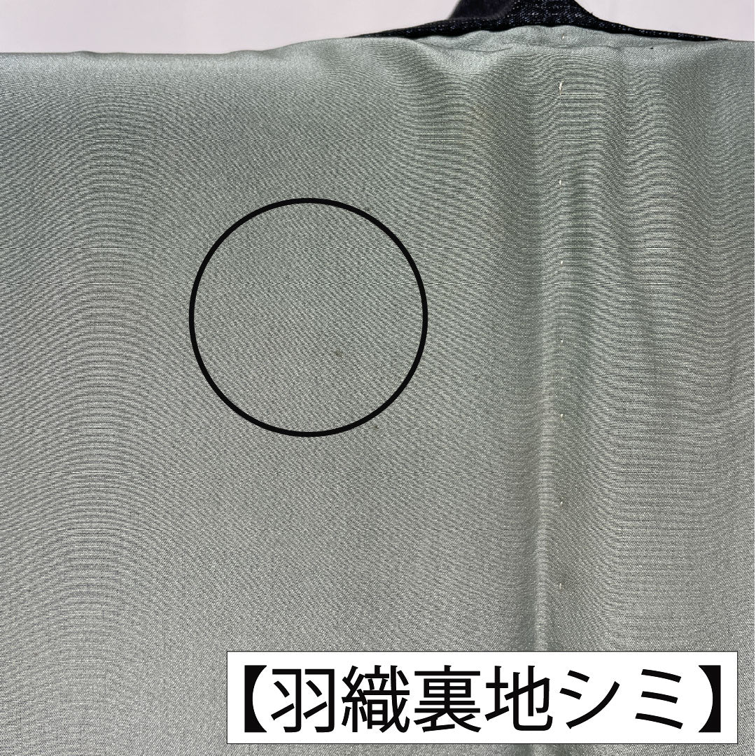 Men's Pure Silk A-Rank Kimono, Length 139cm, Sleeve Length 67.5cm, Oshima Tsumugi 100 Tortoiseshell Weave, Lined, Gray, with Basting Threads, Product Number: 1119001793322
