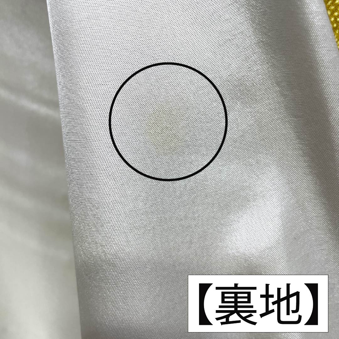 訪問着 正絹 Aランク 袷 身丈175cm 裄丈66.5cm 黄橡色(きつるばみいろ) 江戸小紋 重要無形文化財 今坂國雄 絞り道長 伝統工芸伝承者 黄系 1112007483823