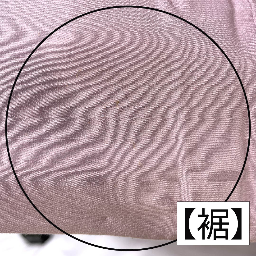 色無地 正絹 Bランク 身丈162.5cm 裄丈67cm 退紅色(あらそめいろ) 一つ紋 中陰五三桐 風景 袷 ピンク系 1114002344413