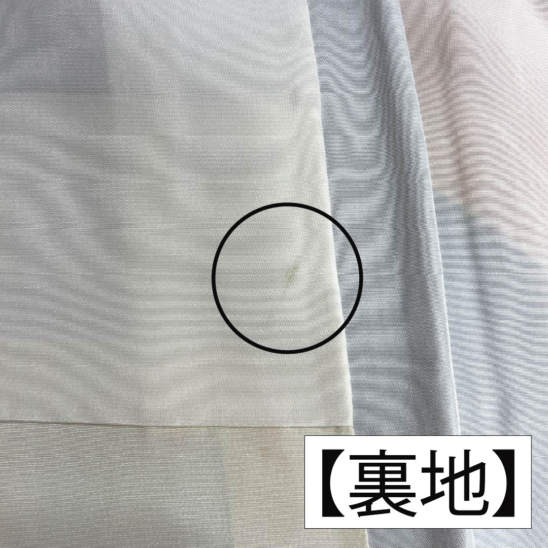 振袖 正絹 Aランク 身丈153cm 裄丈60.5cm 袷 型染 吉祥文様 梅 菊 ちりめん地 重ね衿付き 青系 1113002233217