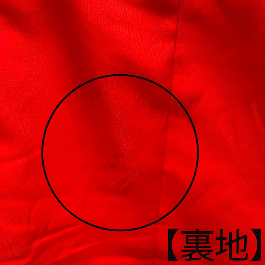 色打掛 正絹 身丈191cm 裄丈65cm 唐織 金彩加工 鶴 Bランク 袷 白系 1110000664911