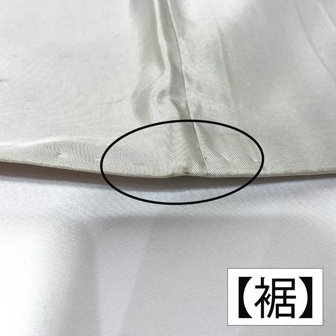 訪問着 正絹 Bランク 袷 身丈161.5cm 裄丈63.5cm 灰白色(かいはくしょく) 牛首紬 抽象模様 純一郎 作家物 しつけ糸付き グレー系 1112006994422