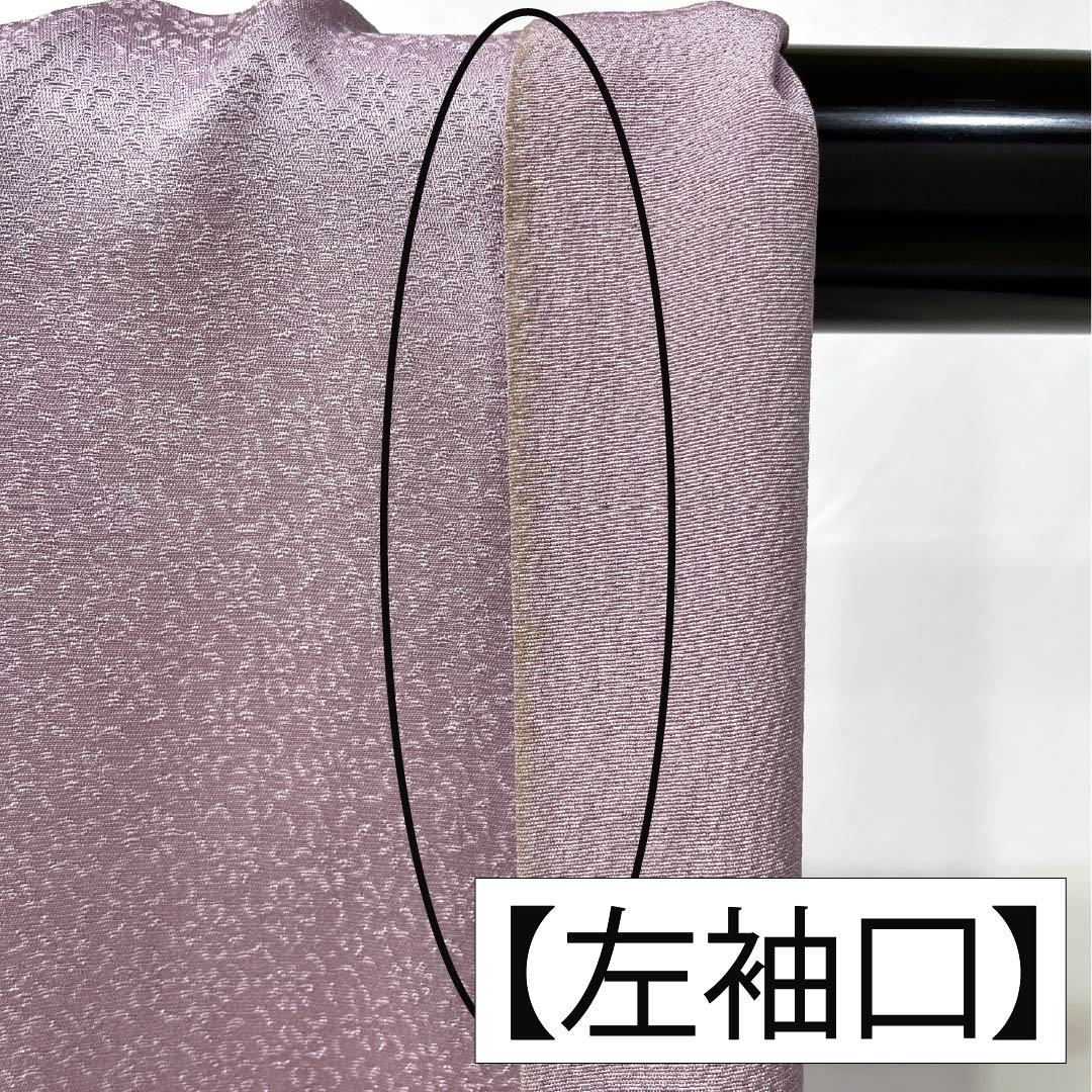 訪問着 正絹 Bランク 袷 身丈165.5cm 裄丈67.5cm 淡紅藤色(うすべにふじいろ) 付下げ 草花 紫系 1112007404520