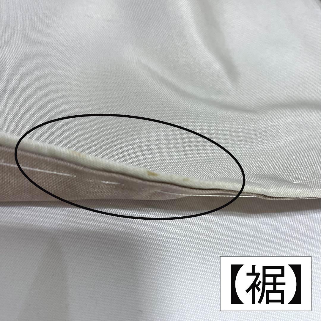 訪問着 正絹 Bランク 袷 身丈161.5cm 裄丈63.5cm 灰白色(かいはくしょく) 牛首紬 抽象模様 純一郎 作家物 しつけ糸付き グレー系 1112006994422