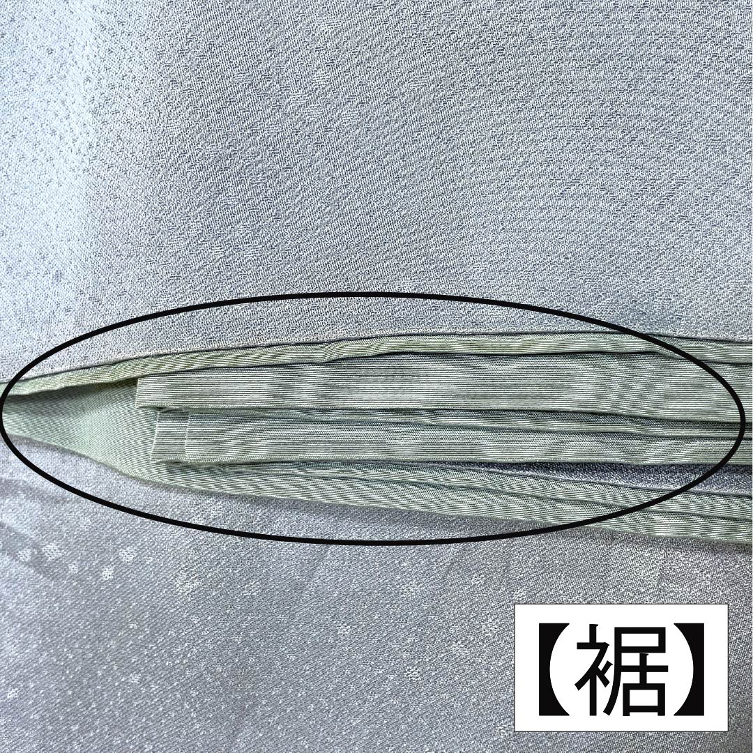 Homongi Silk B-Rank Awase (lined kimono) Length 164.5cm, Sleeve-to-sleeve 64cm Forget-me-not color. Tsukesage by Kosei Wada, Gold-embossed Yuzen, Flowing Water and Plants, Blue system. 1112007784417