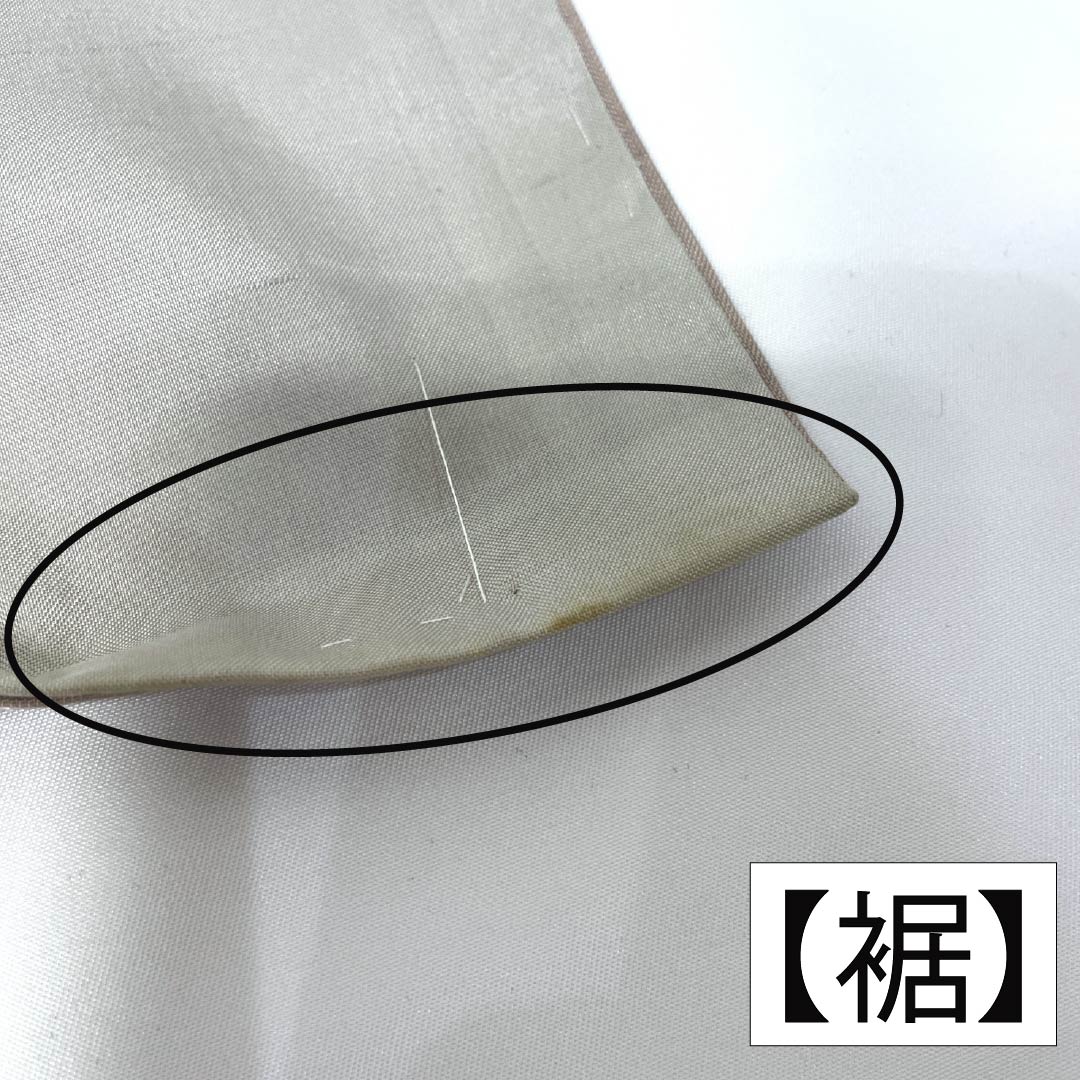 訪問着 正絹 Bランク 袷 身丈161.5cm 裄丈63.5cm 灰白色(かいはくしょく) 牛首紬 抽象模様 純一郎 作家物 しつけ糸付き グレー系 1112006994422