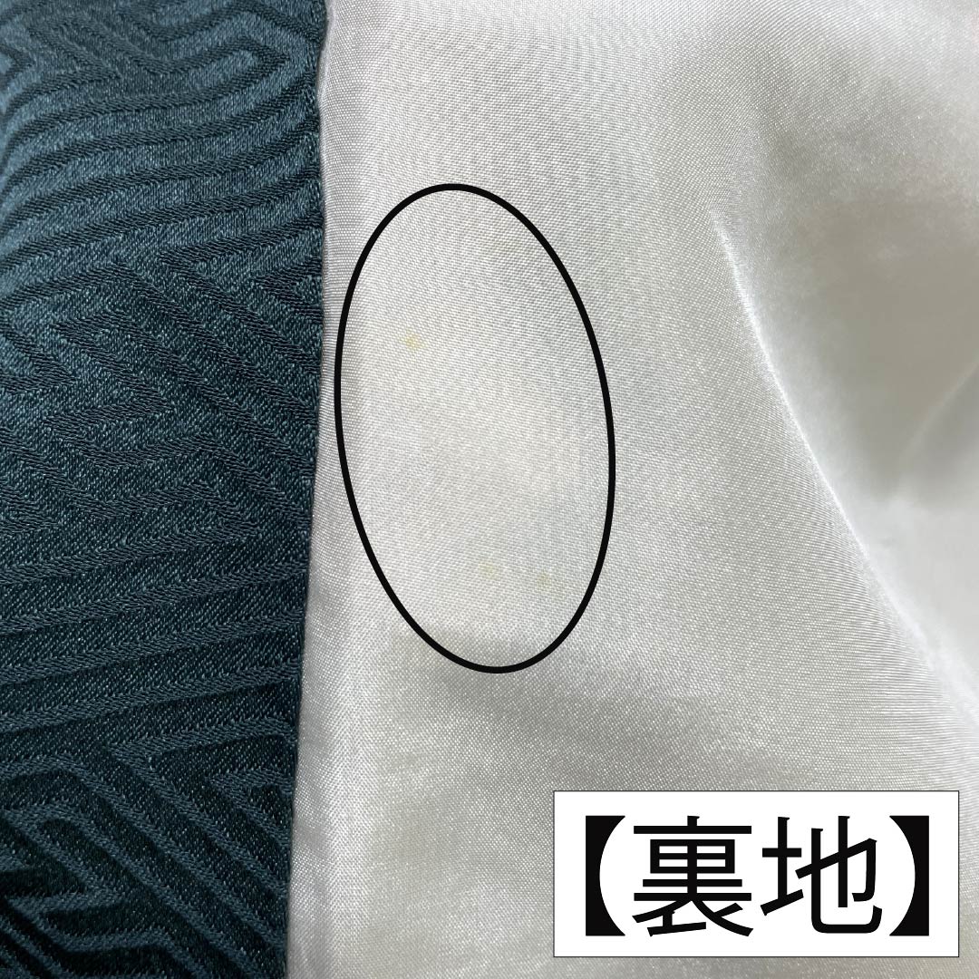 訪問着 正絹 Bランク 袷 身丈160.5cm 裄丈65.5cm 硫黄色(いおういろ) 総絞り 草花 緑系 1112007444419