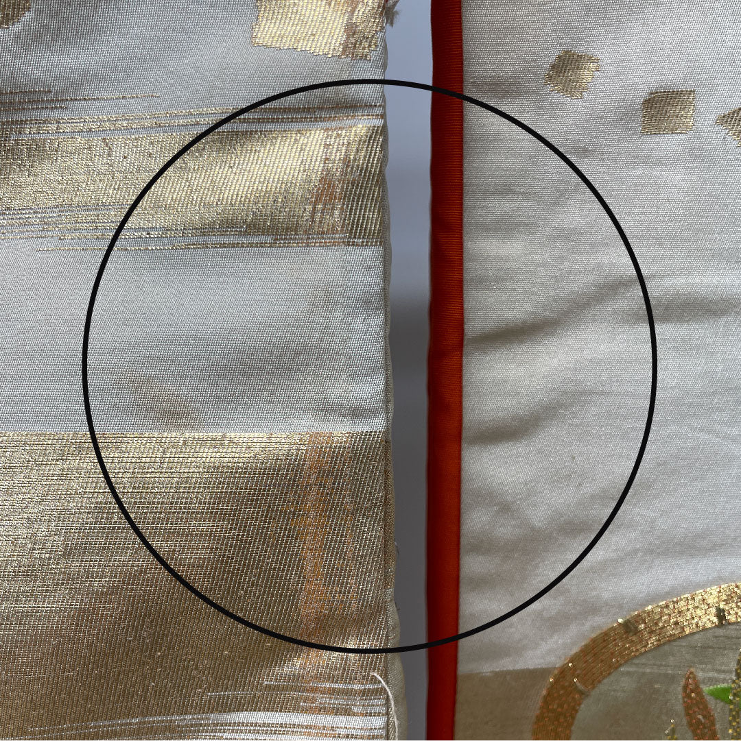 色打掛 身丈184cm 千總 大丸 千歳契松文 金駒刺繡 正絹 Bランク 袷 クリーム系 1110000604915