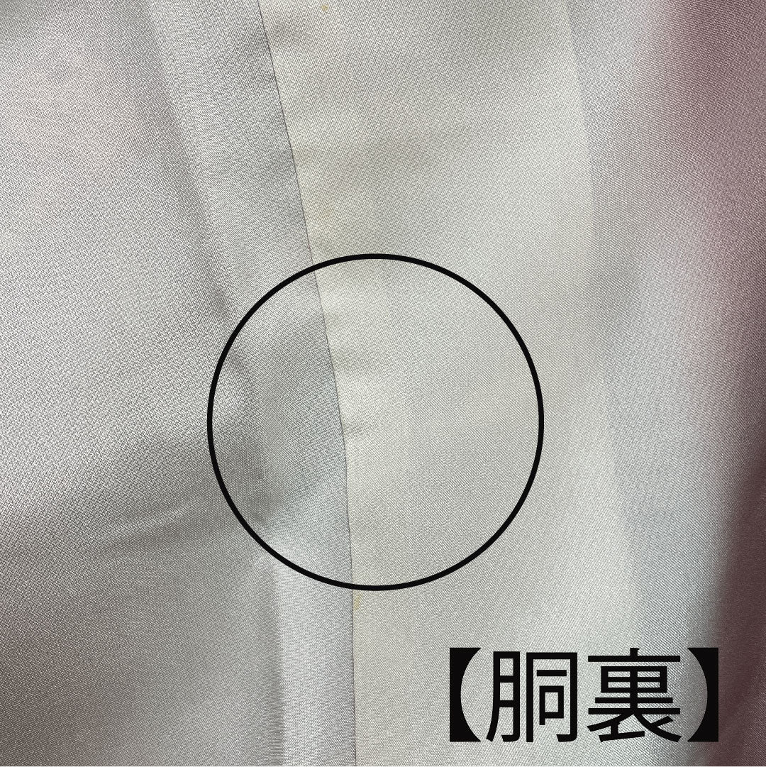 訪問着 袷 身丈153cm 裄丈60.5cm 草花模様 紬地 淡紅藤色 正絹 Aランク 紫系 1112001483220