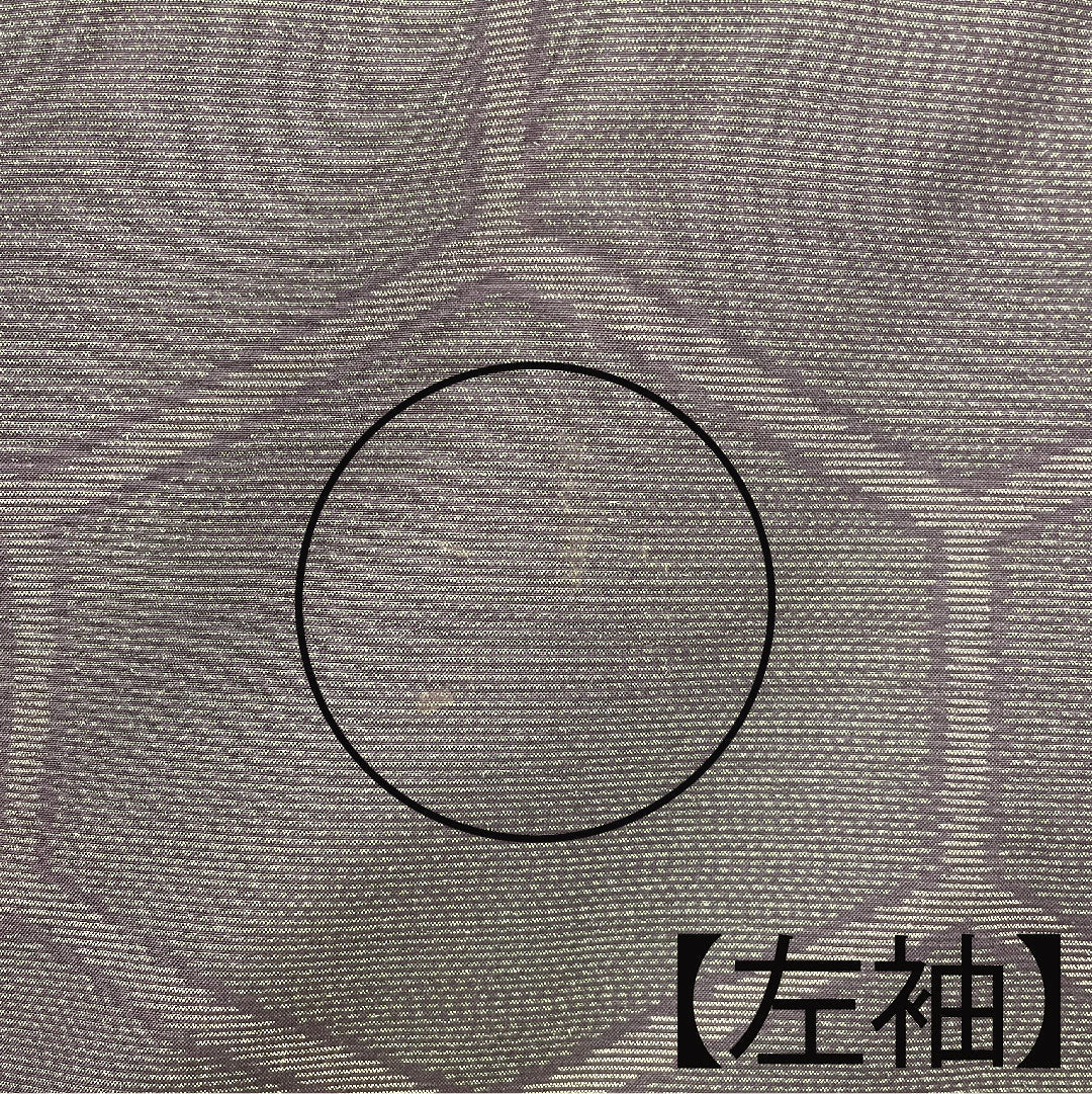 大島紬 身丈166cm 裄丈67cm 緯総絣 亀甲 正絹 Bランク 袷 緑系 1116001554519