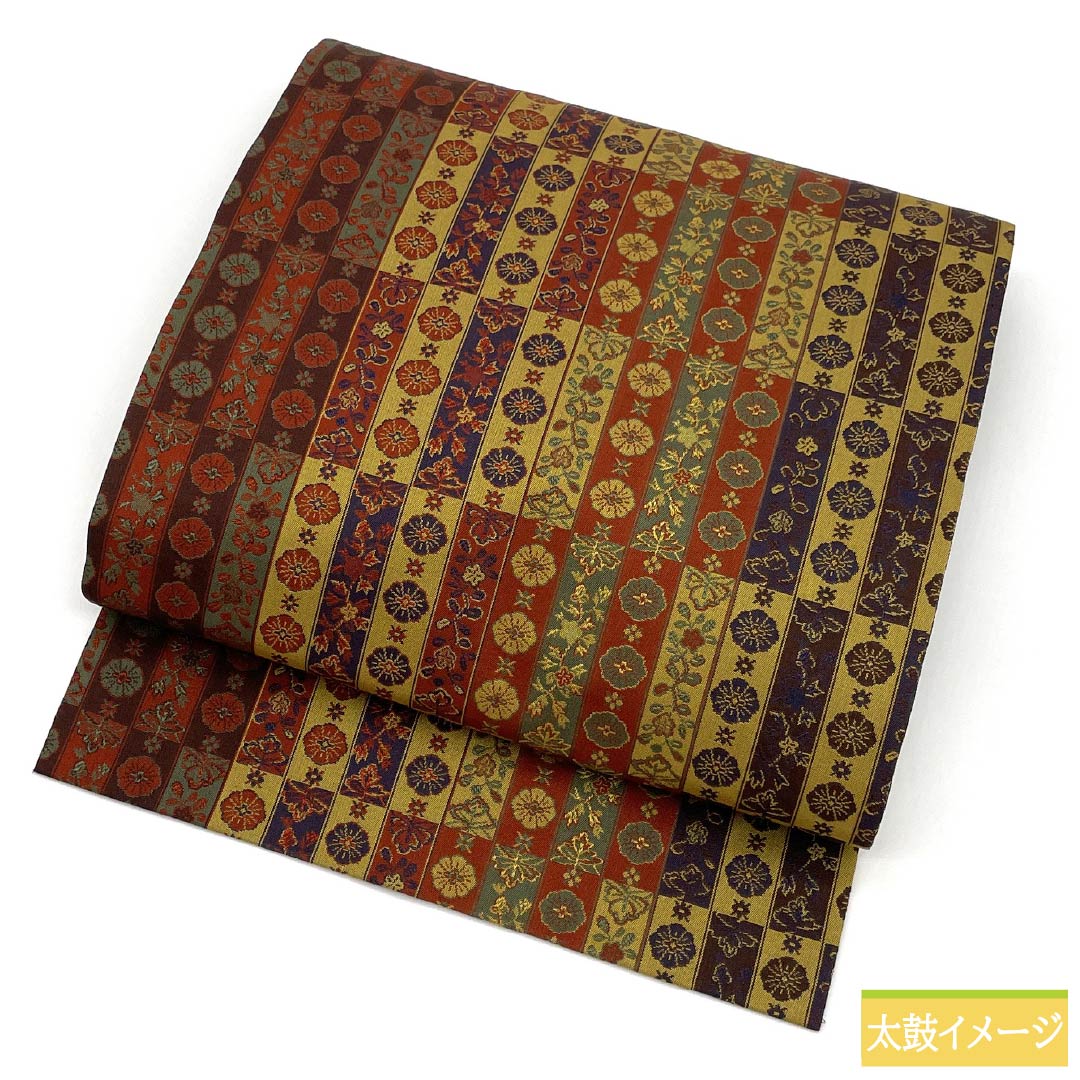 名古屋帯 正絹 Sランク 正倉院文様 紹巴織 帯丈355cm 全通 カジュアル グラデーション系 1124010102399 名古屋仕立て