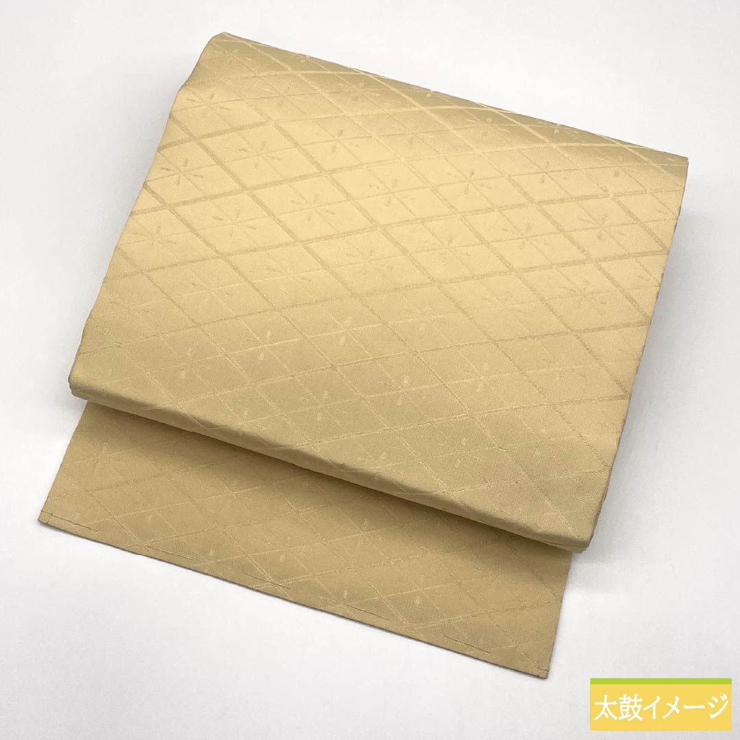 リサイクル着物】名古屋帯 正絹 Sランク 麴色（こうじいろ