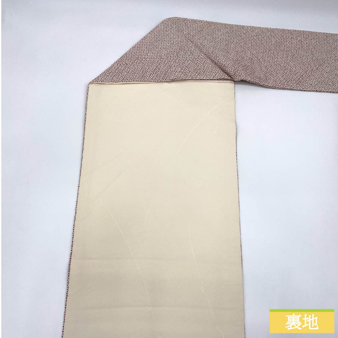 名古屋帯 正絹 Sランク 白橡色(しろつるばみいろ) 総絞り 鹿の子絞り 染め帯 帯丈333cm 全通 カジュアル ベージュ系 1124010252325 名古屋仕立て