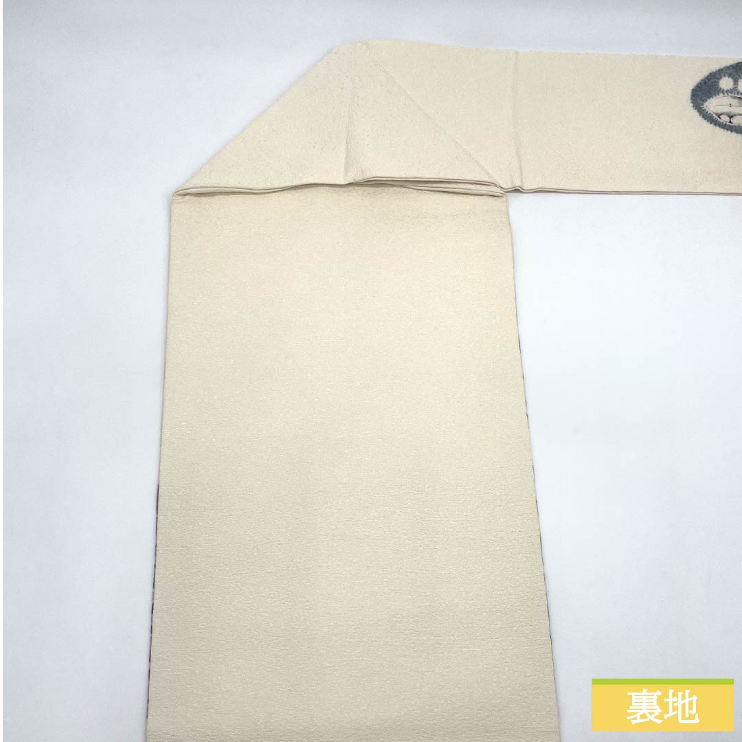 名古屋帯 正絹 Aランク 辻ヶ花 染め帯 作家物 帯丈388cm ポイント柄 カジュアル クリーム系 1124010353415 名古屋仕立て