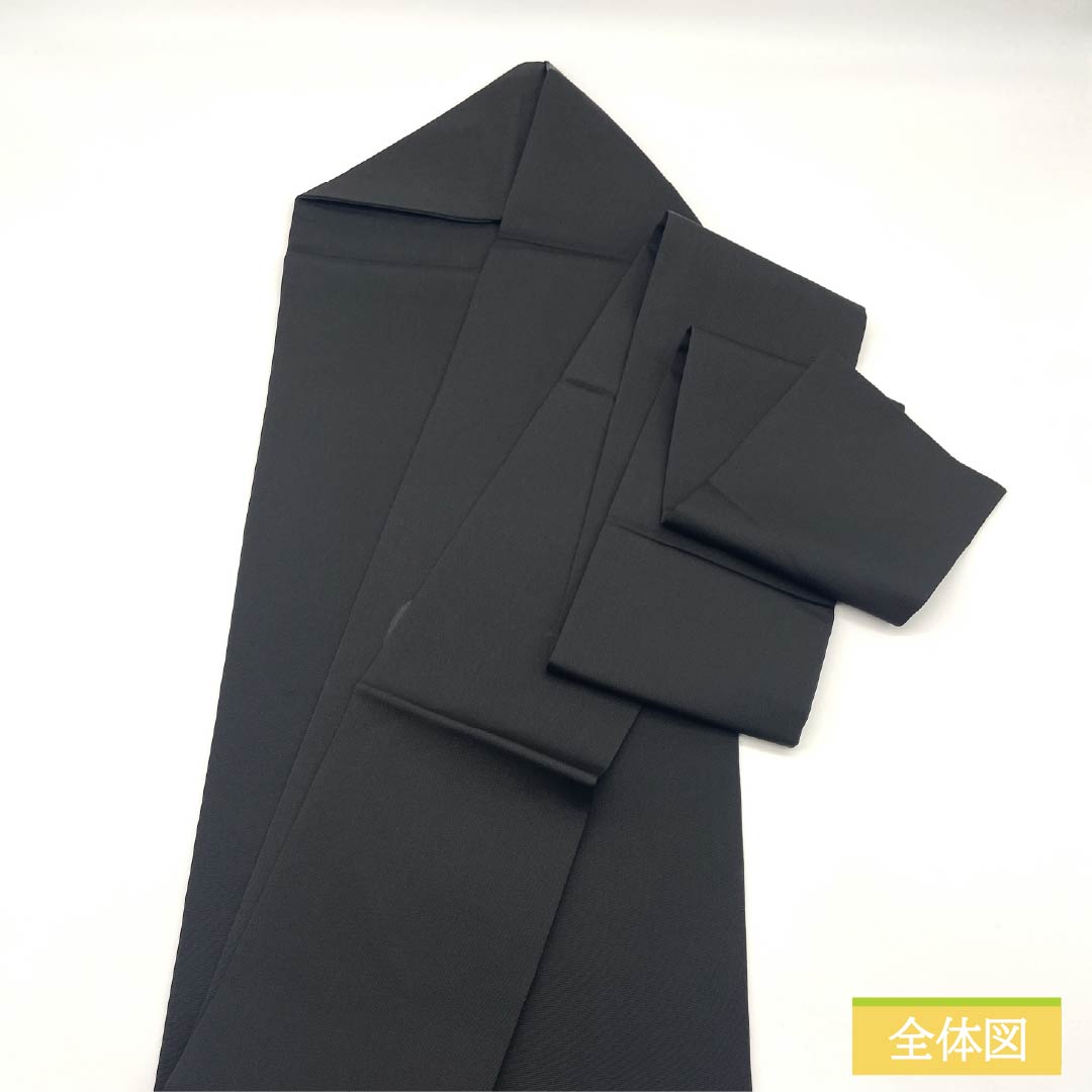 名古屋帯 正絹 Sランク 塩瀬 染め帯 葉っぱ 雫 帯丈359cm ポイント柄 カジュアル 黒系 1124009942310 名古屋仕立て